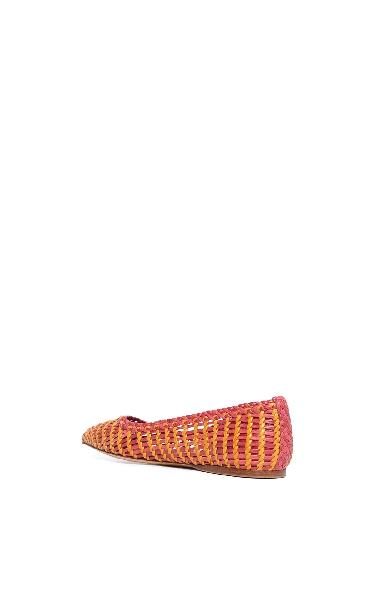 Aurora Braided Flat Shoe in Pink Multi Leather Coast Glow Everyday Cushioning