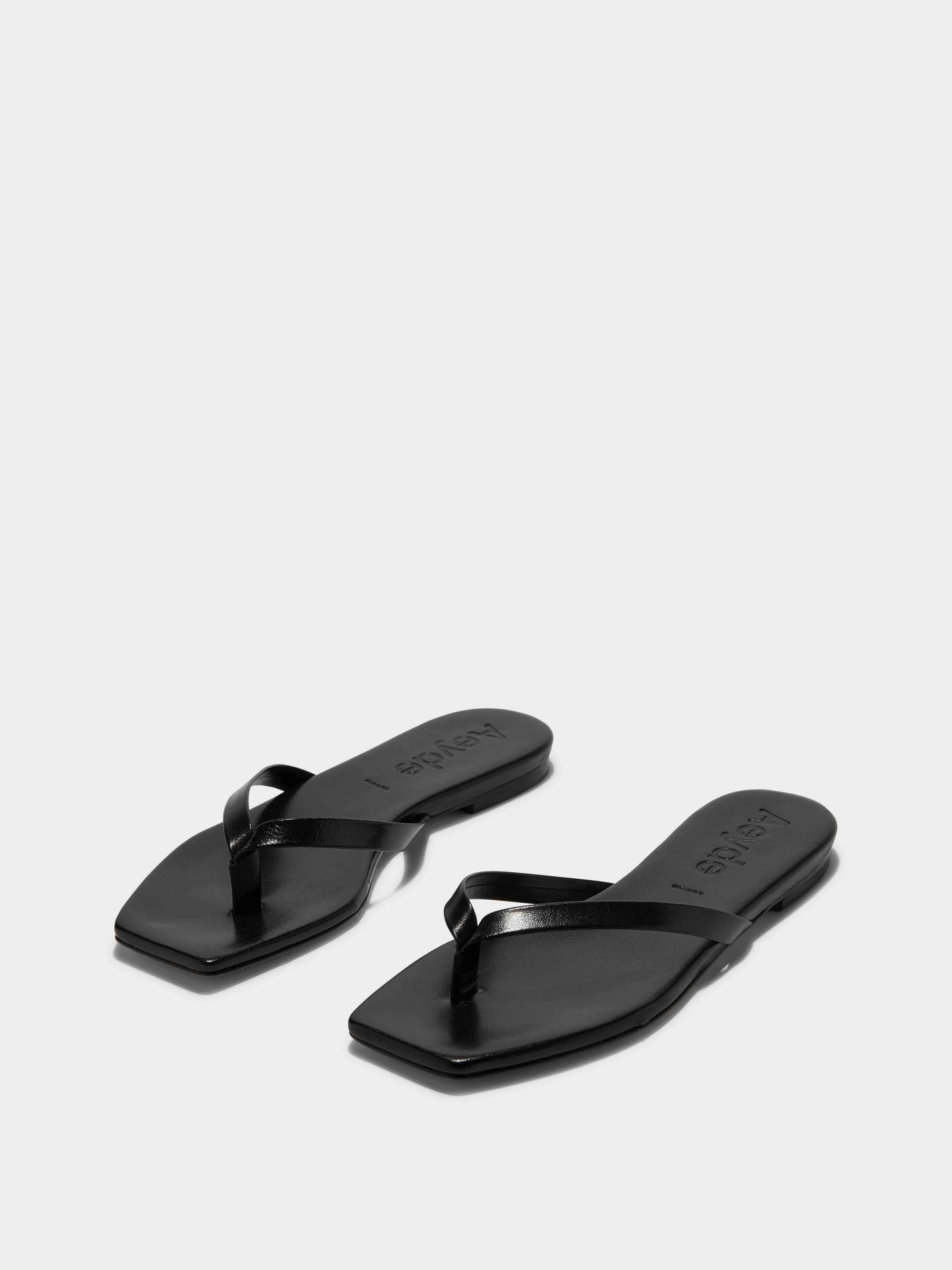 Padding Around Ankle Renee Leather Thong Sandals