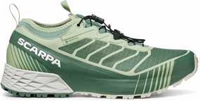 running in a culvert area shoes Scarpa Ribelle Run GORE-TEX Womens Trail Running Shoes - Green