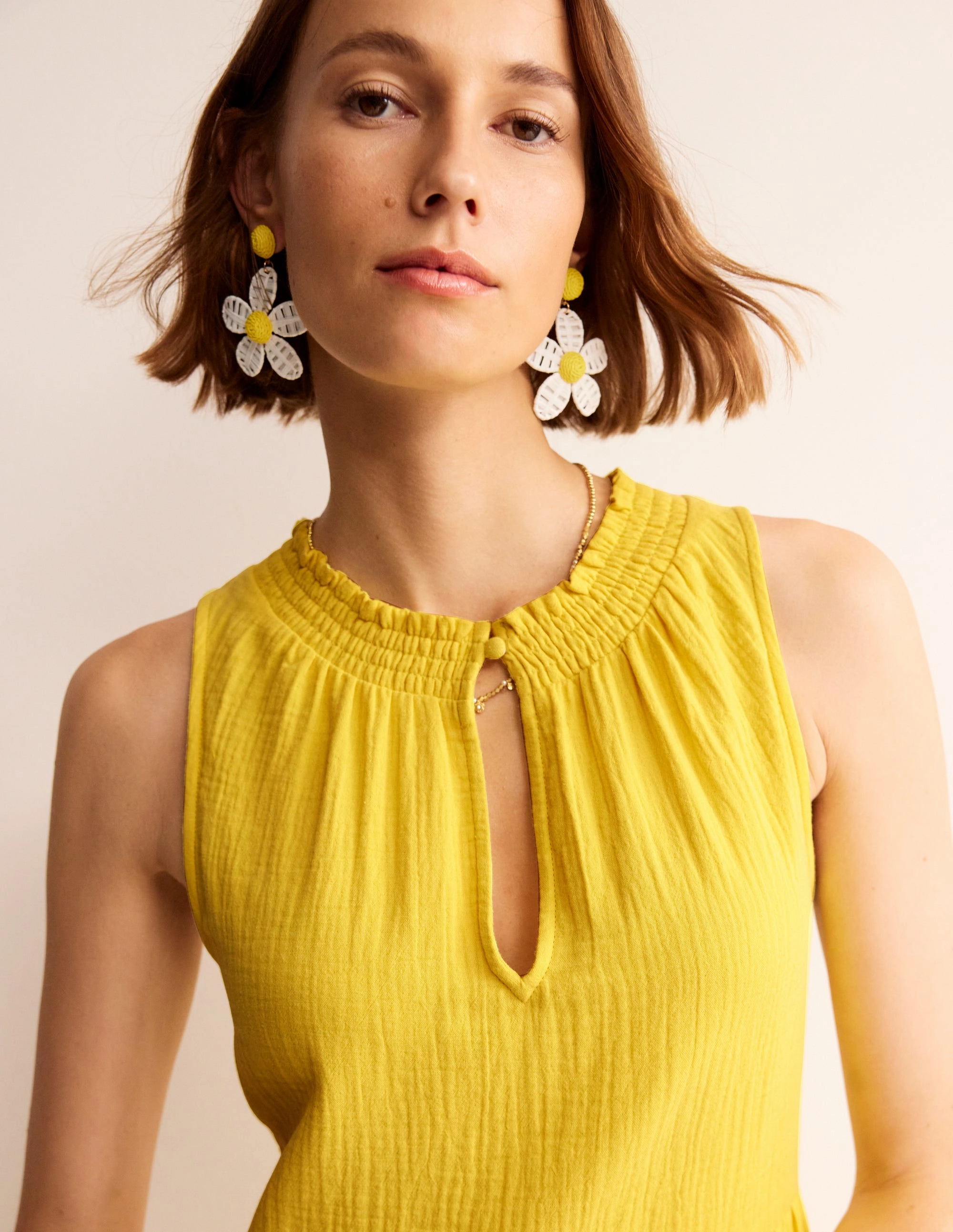 Fluid Cut Effortless Style Double Cloth Maxi Tiered Dress-Passionfruit