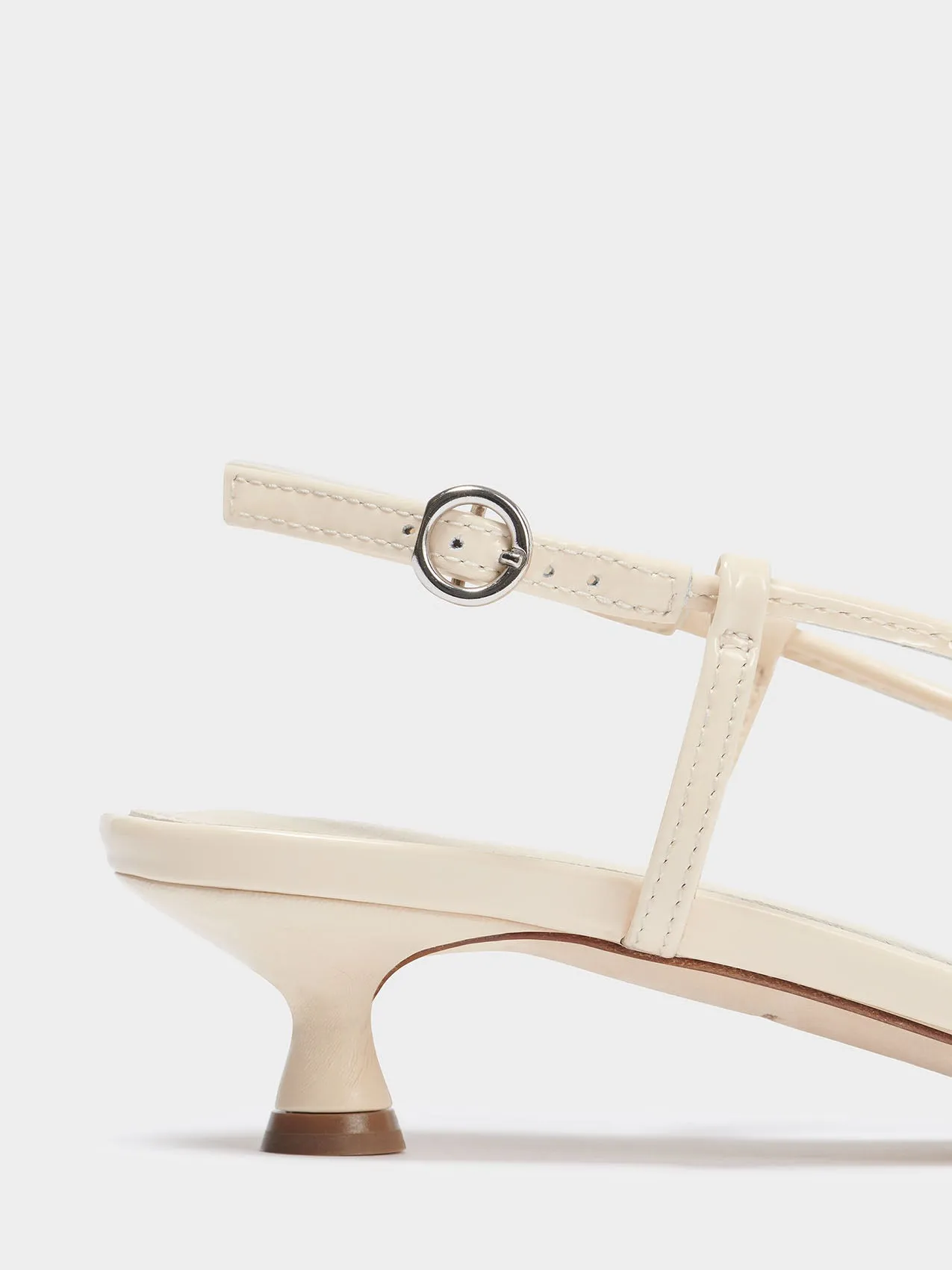 Rhonda Leather Kitten-Heel Sandals Season Vibe Fashion Life