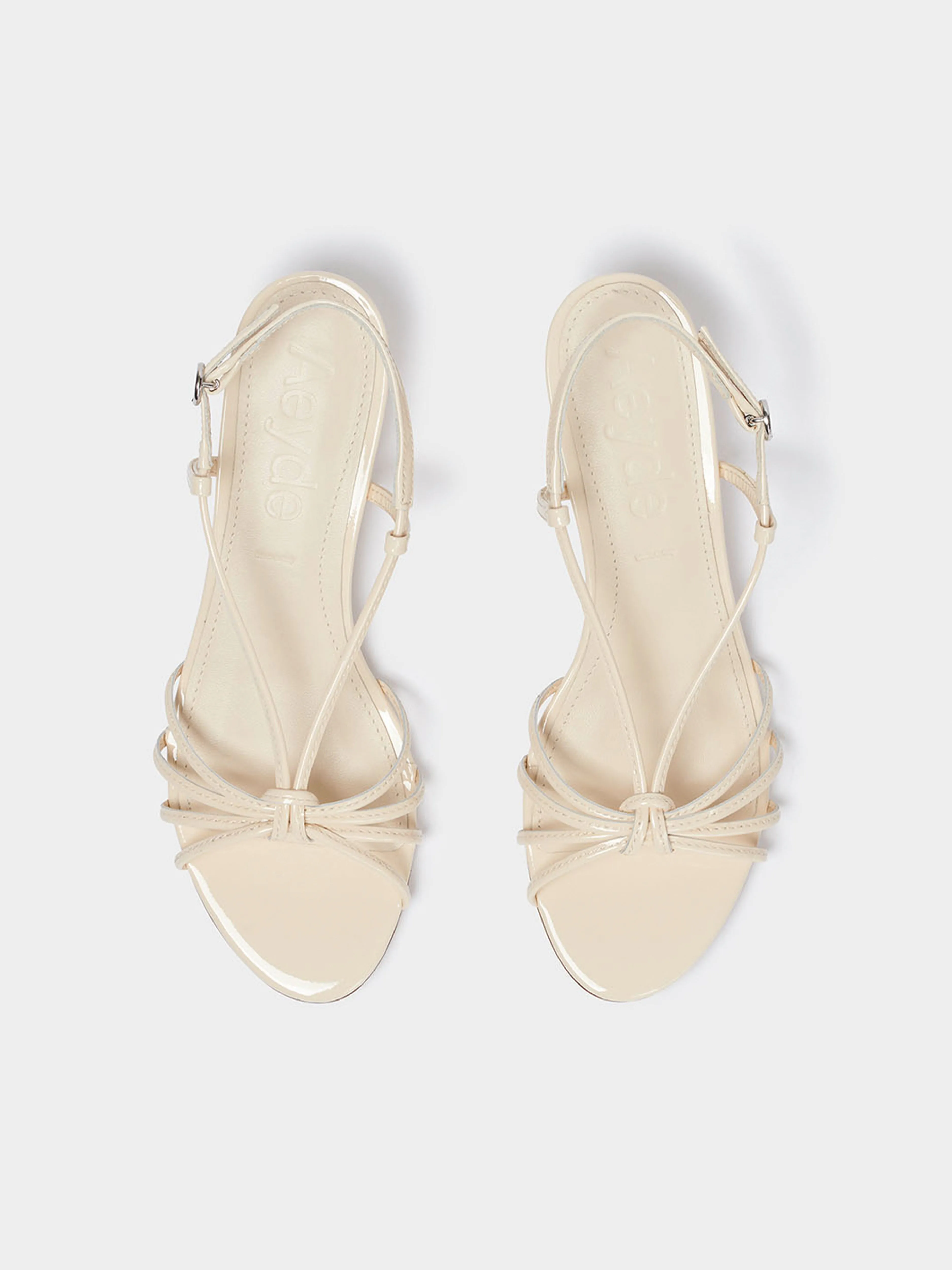 suede look Rhonda Leather Kitten-Heel Sandals