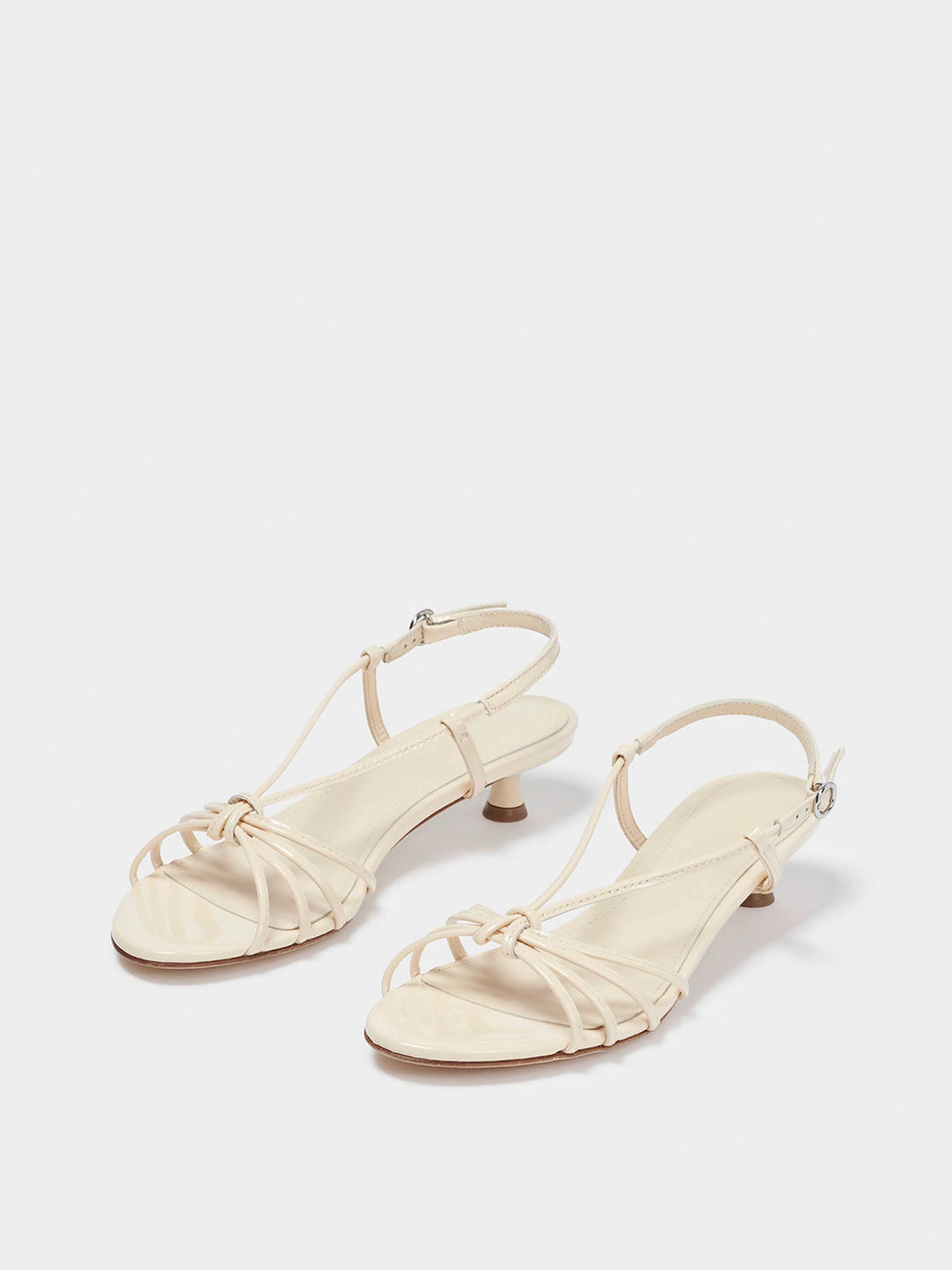 Rhonda Leather Kitten-Heel Sandals Glamorous Heels Fashion Heels