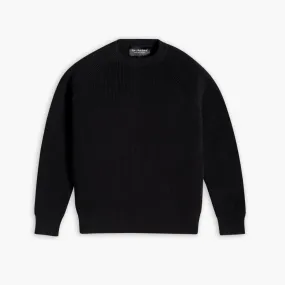Cozy Option Ribbed Crewneck | Black
