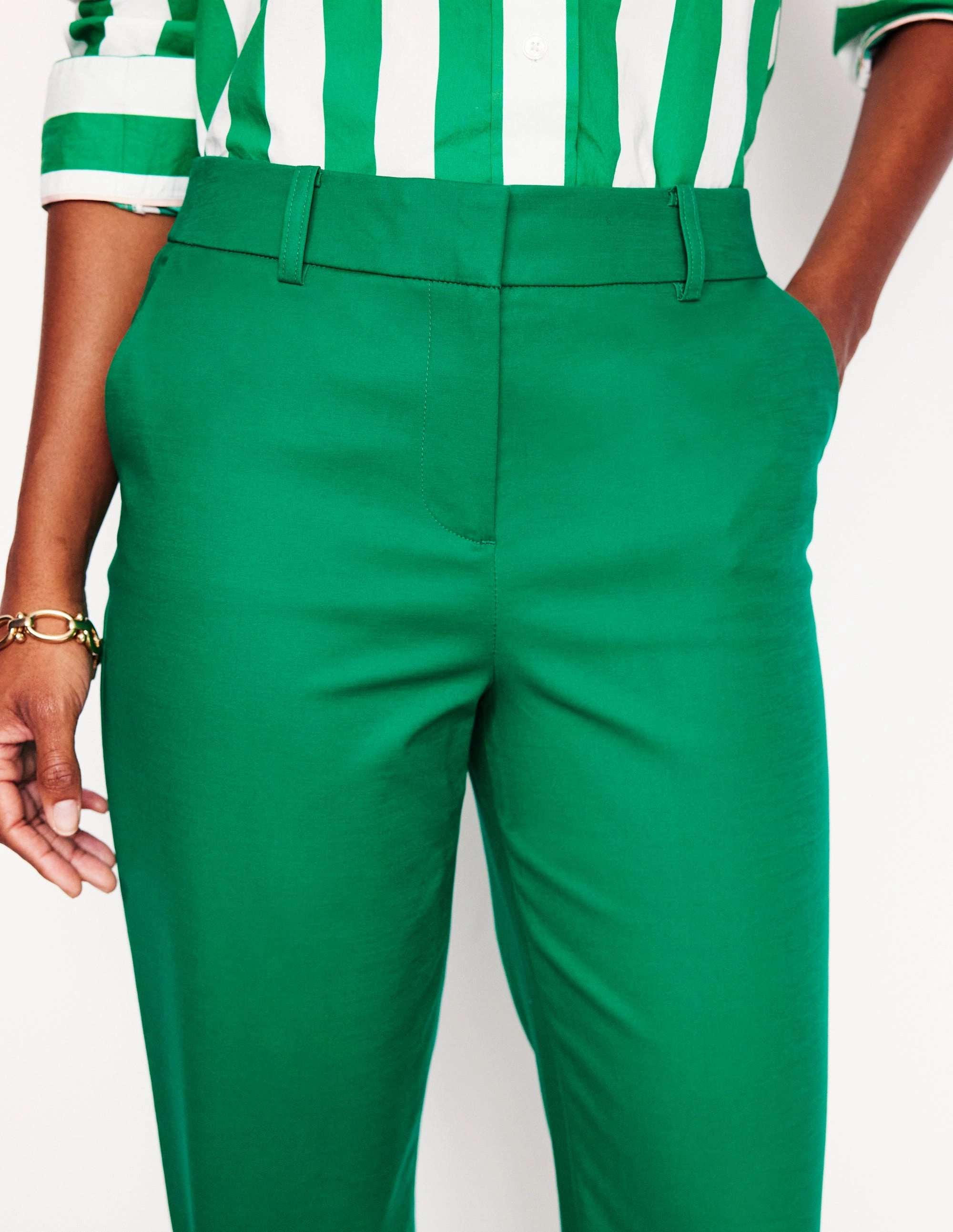Richmond 7/8 Trousers-Rich Emerald Trendy Vibe Smart Utility