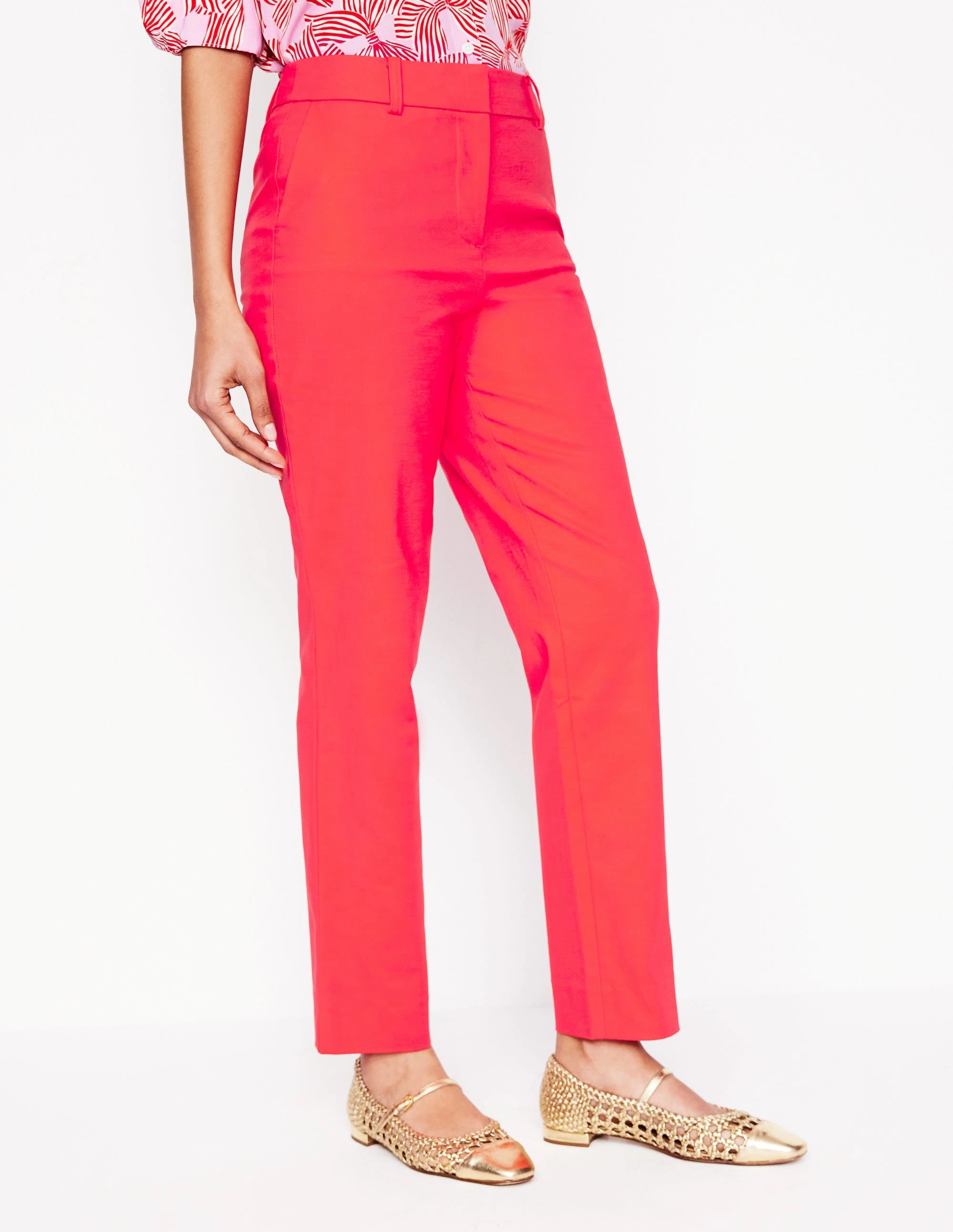 Richmond 7/8 Trousers-Strawberry Tart Red FlexibleKnees