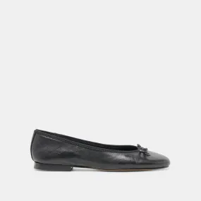 RITLA BALLET FLATS BLACK LEATHER Slip Guard Taste Glow