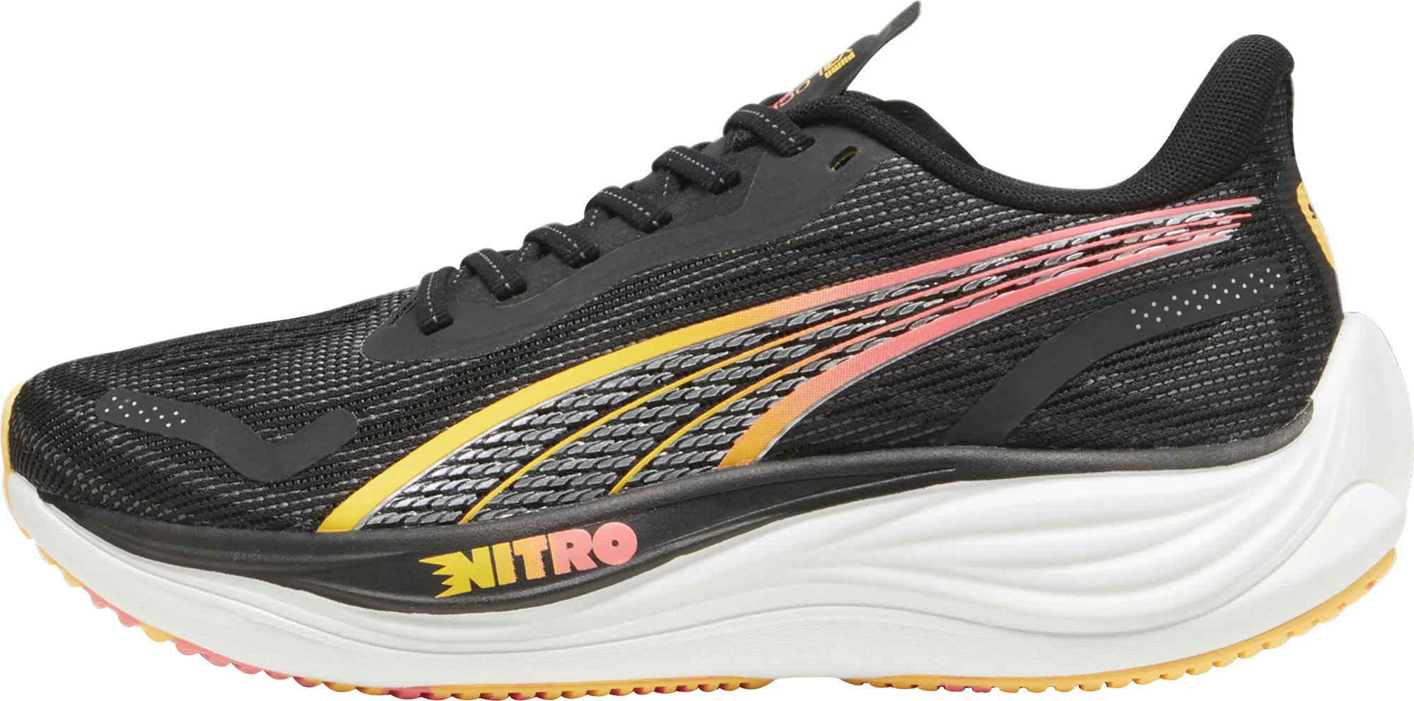 Natural Flex Grooves Puma Velocity Nitro 3 Womens Running Shoes - Black