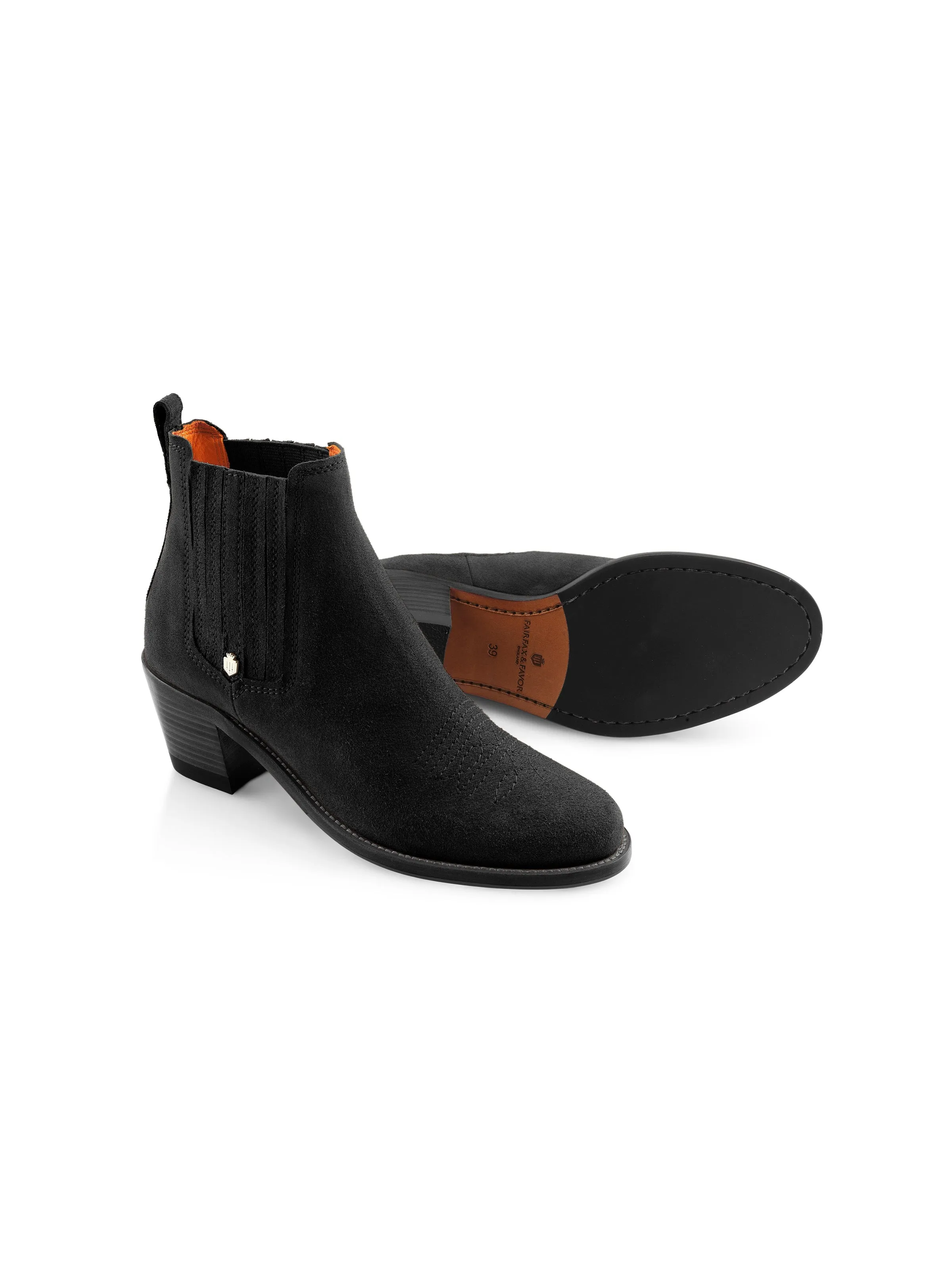 Rockingham Ankle Boot - Black Vintage Style