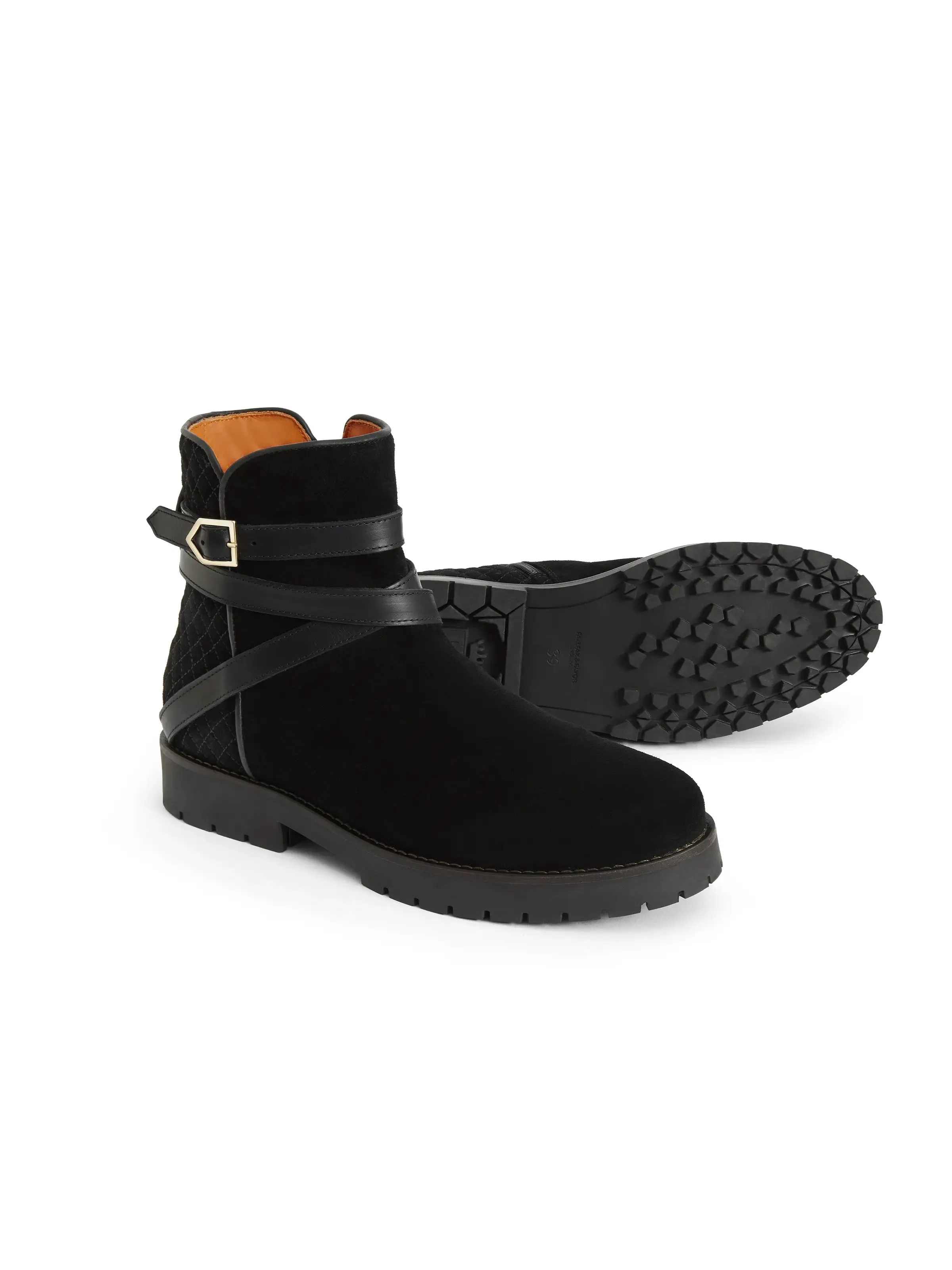 Fleece Soft Dad Mode Quilted Boudica - Black Suede