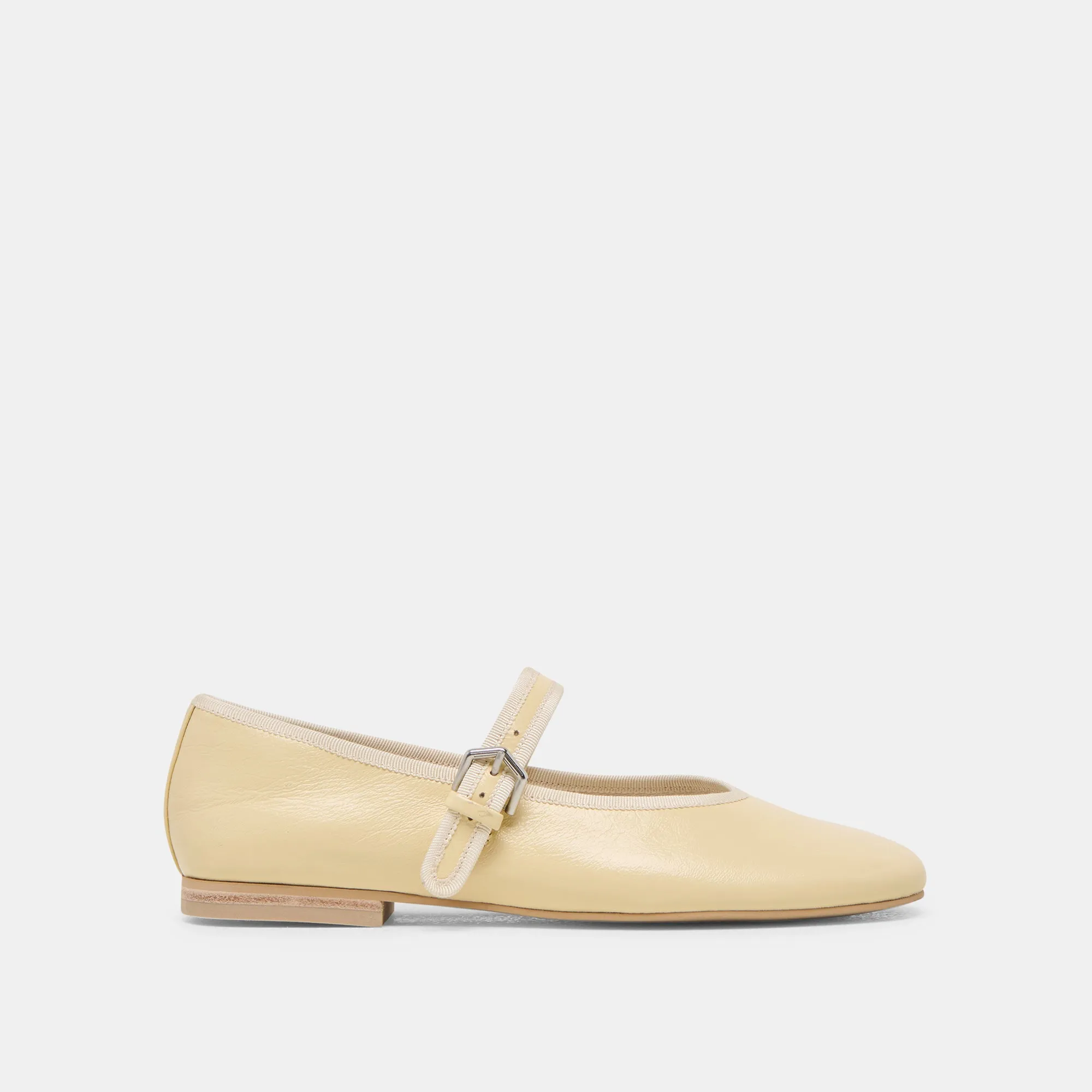 Model Look Family Glow ROSLYN BALLET FLATS LIGHT YELLOW LEATHER