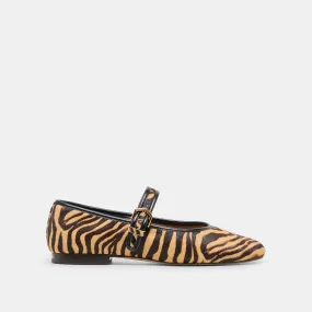 ROSLYN BALLET FLATS TIGER CALF HAIR Winter Warm