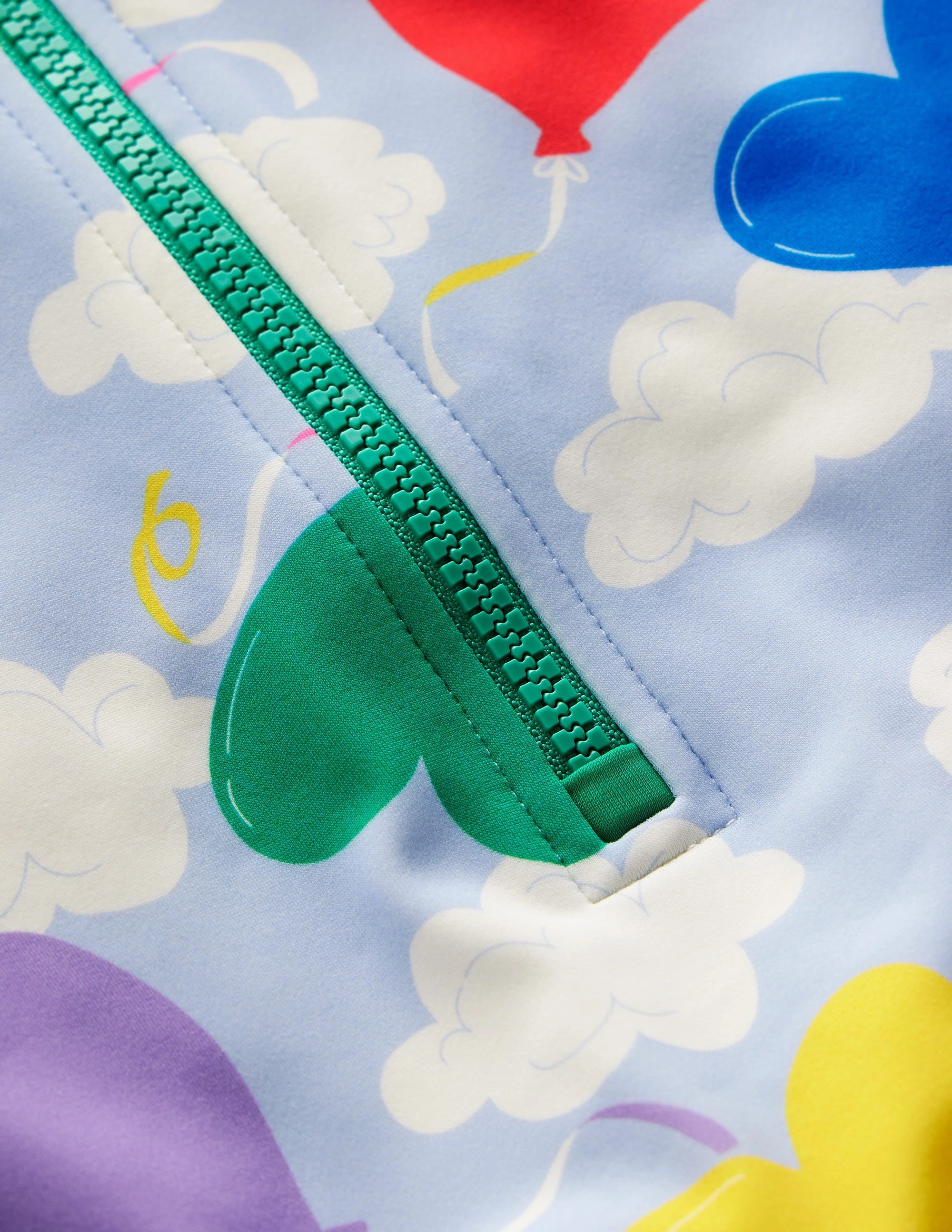 Holiday Pack Short-sleeved Swimsuit-Misty Blue Balloon Sky