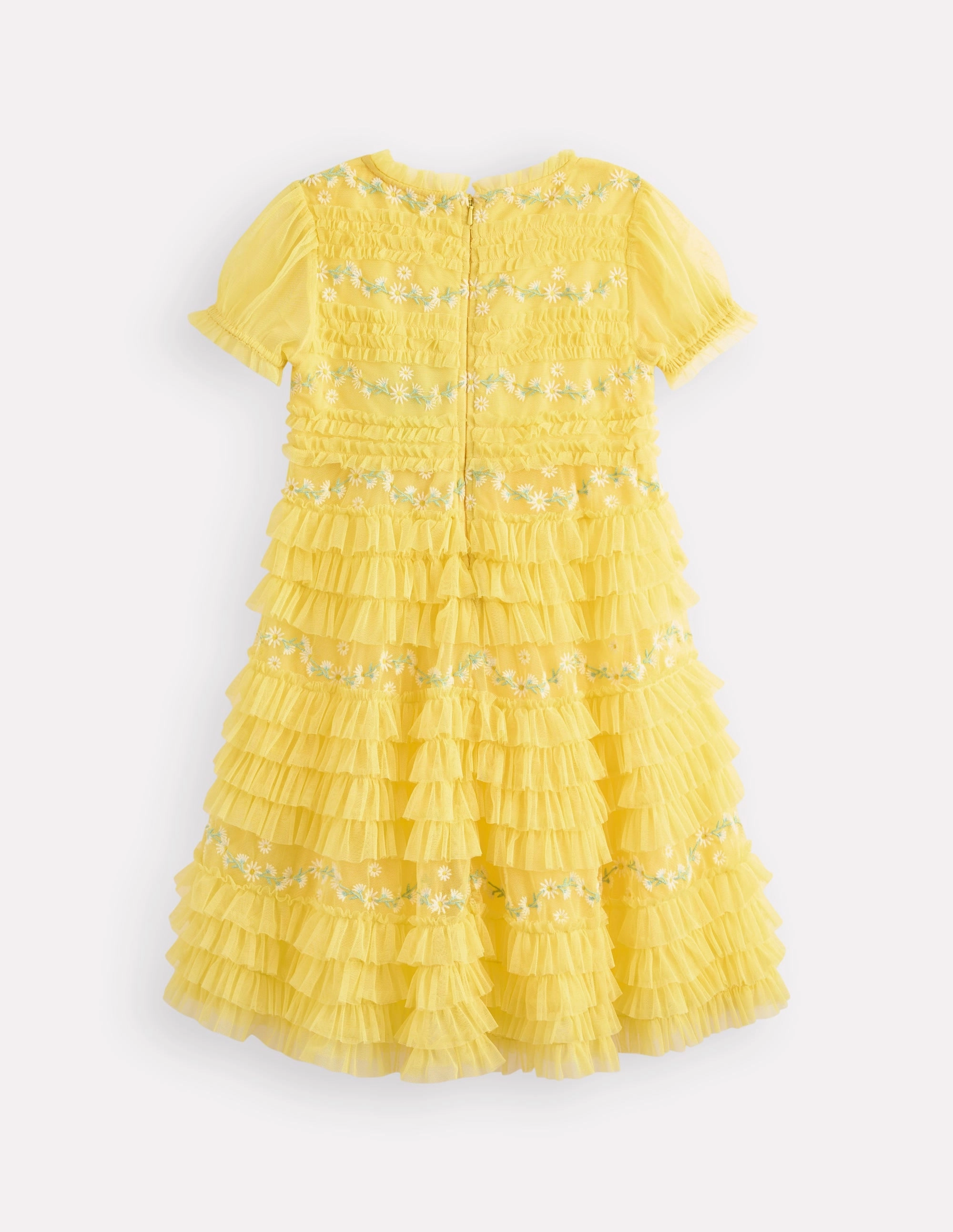Ruffle Tulle Dress-Butter Yellow Timeless Vibe Bright Vibe