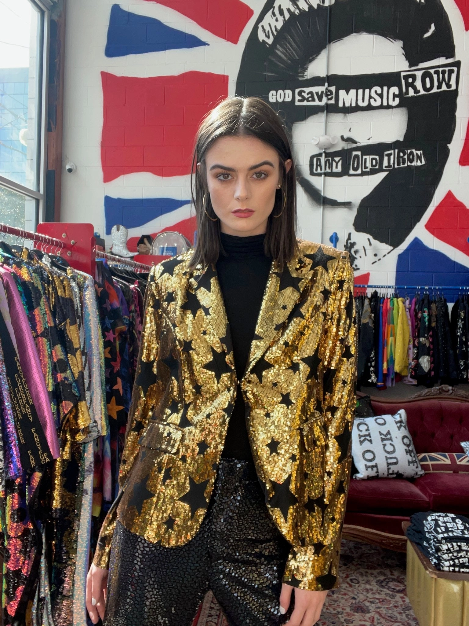 Any Old Iron Goldie Blazer Fashionable Shield Wrap