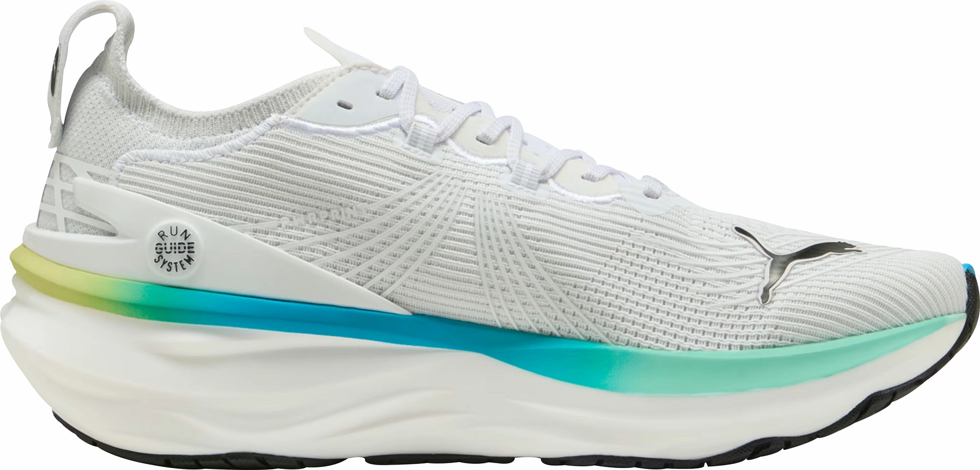 Hyper Elastic Foam Stabilizing Heel Cup Puma ForeverRun Nitro 2 Mens Running Shoes - White