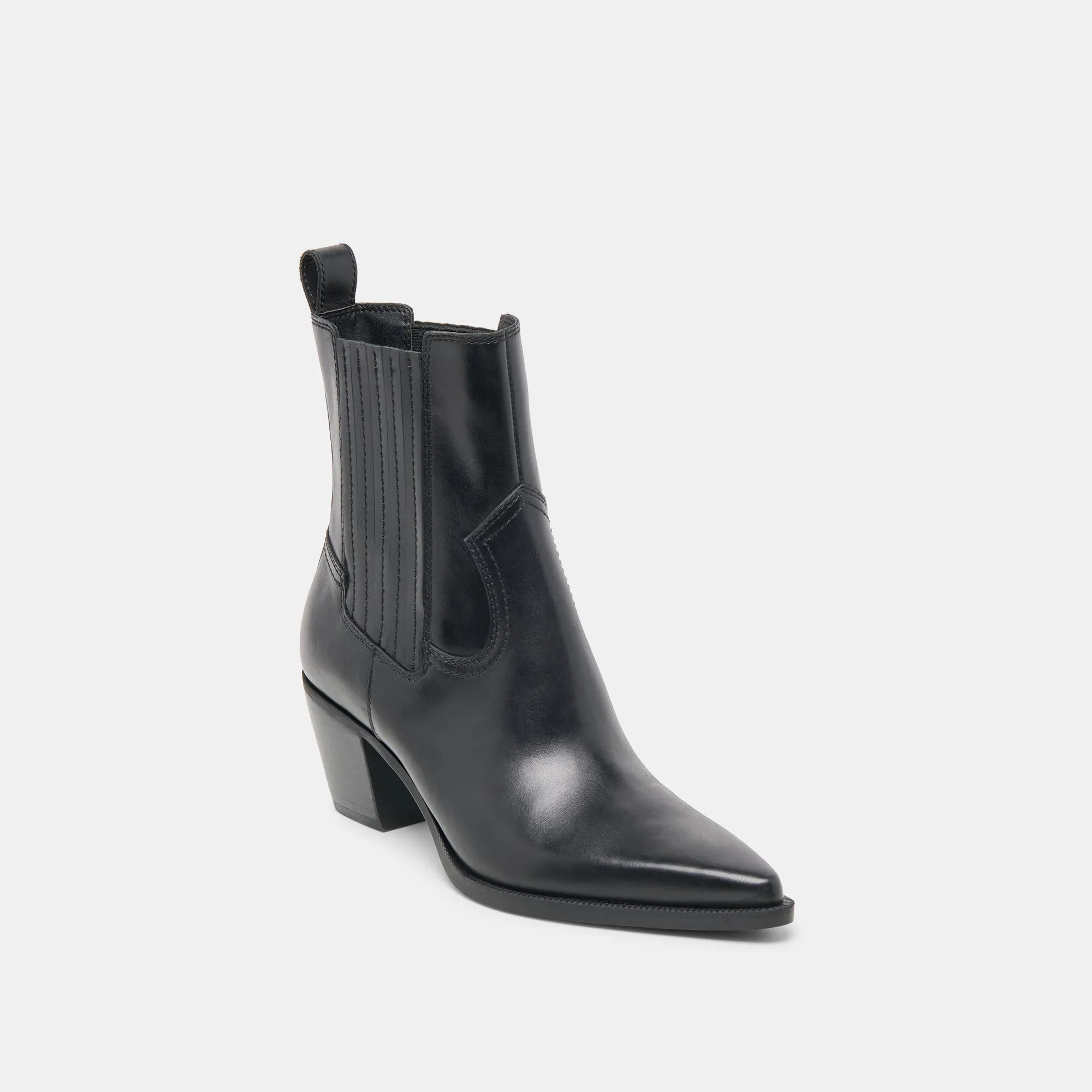 SLIM BOOTIES BLACK LEATHER Enhanced Leg Support