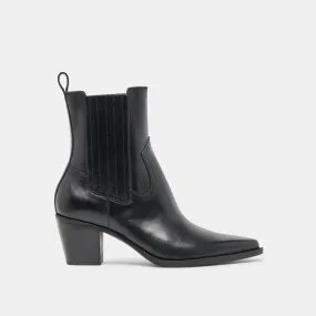 SLIM BOOTIES BLACK LEATHER Bendable