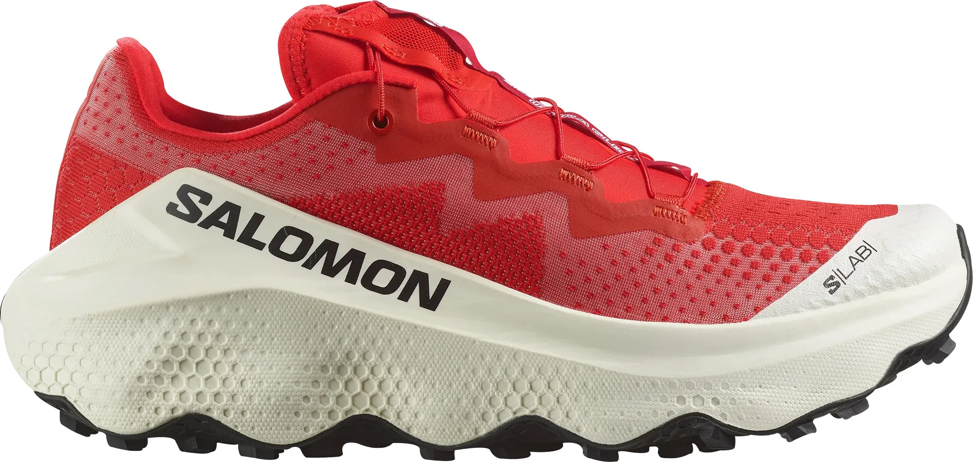 Impact Resistant Heel Cup Salomon S/Lab Ultra Glide Trail Running Shoes - Red
