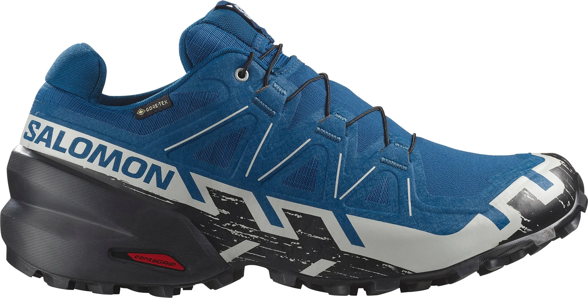improve traction Lace   Up Salomon Speedcross 6 GORE-TEX Mens Trail Running Shoes - Blue