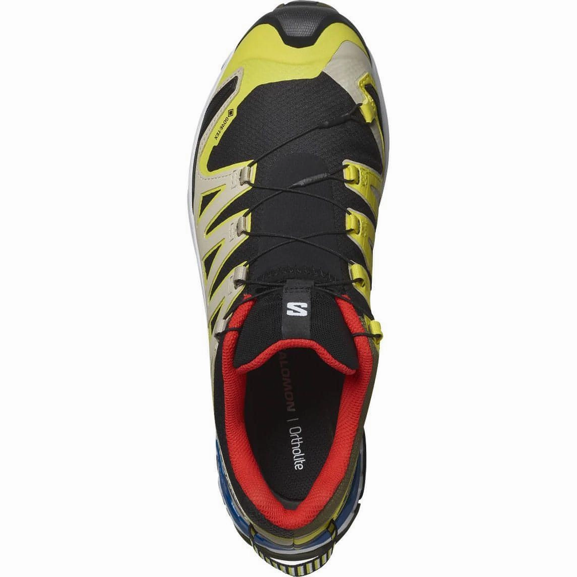 Traction Lug Pattern Kinetic Feedback Design Salomon XA Pro 3D V9 GORE-TEX Mens Trail Running Shoes - Black