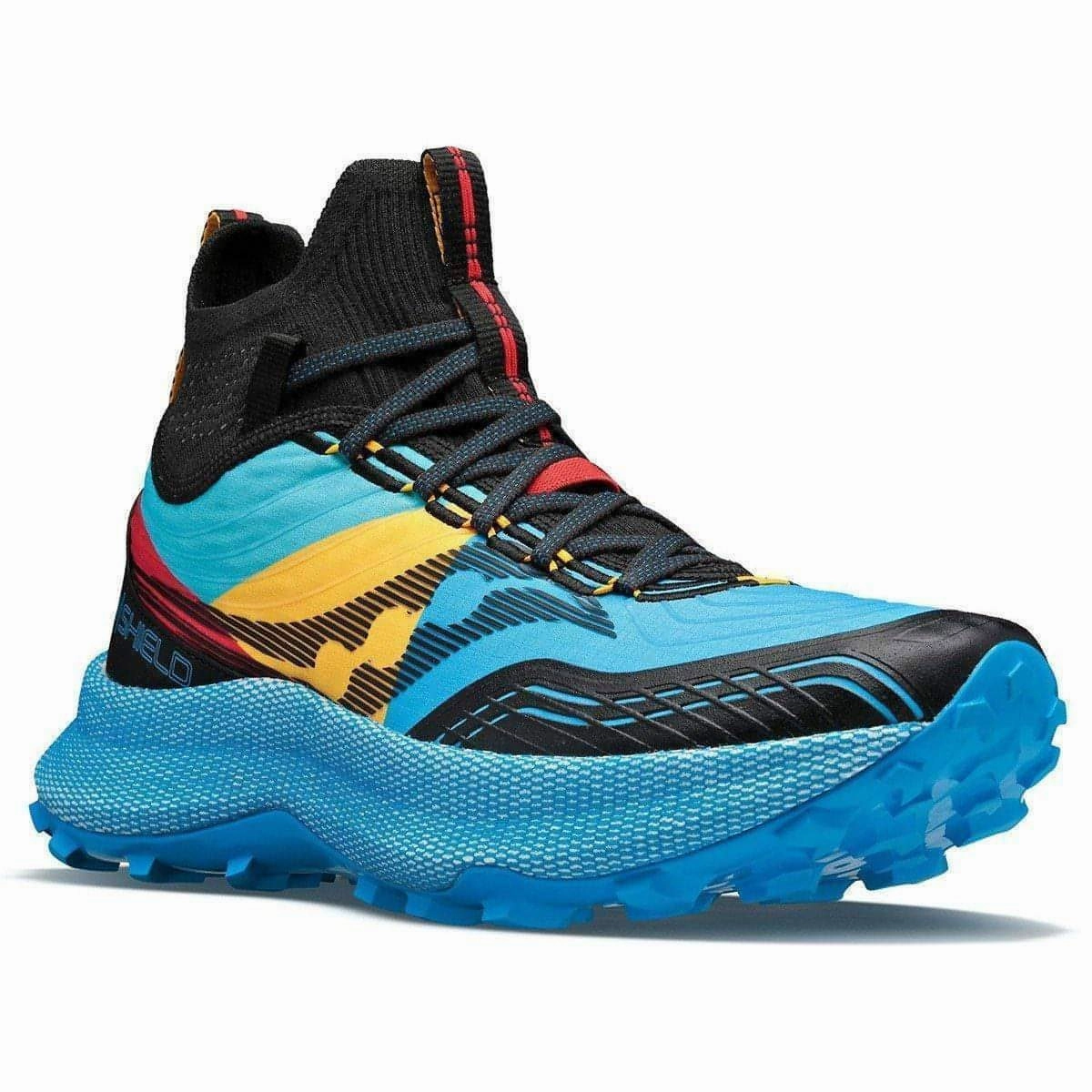 fitness essential Comfort Shock Absorption Saucony Endorphin Mid Mens Trail Running Shoes - Blue