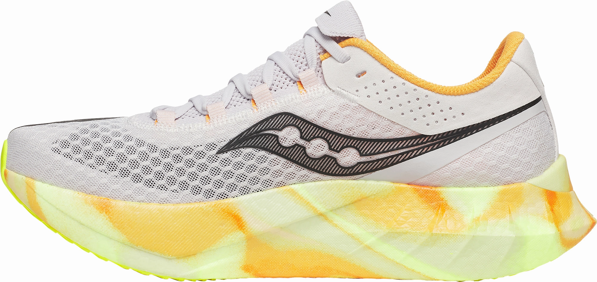 Saucony Endorphin Pro 4 Mens Running Shoes - Grey Enhanced Heel Counter Rolling Gait Engineered
