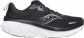 squash player shoes Saucony Guide 18 Mens Running Shoes - Black