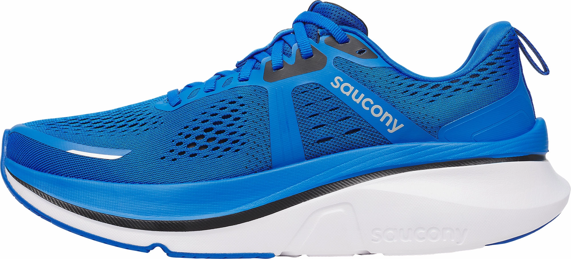 Saucony Guide 18 Mens Running Shoes - Blue Asymmetric Ankle Support Dynamic Flex Tech