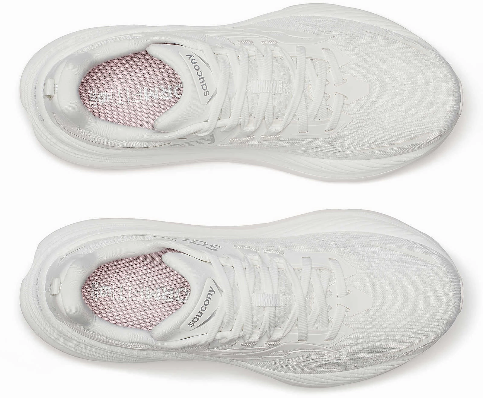 padded - tongue removable - insole Saucony Hurricane 24 Mens Running Shoes - White