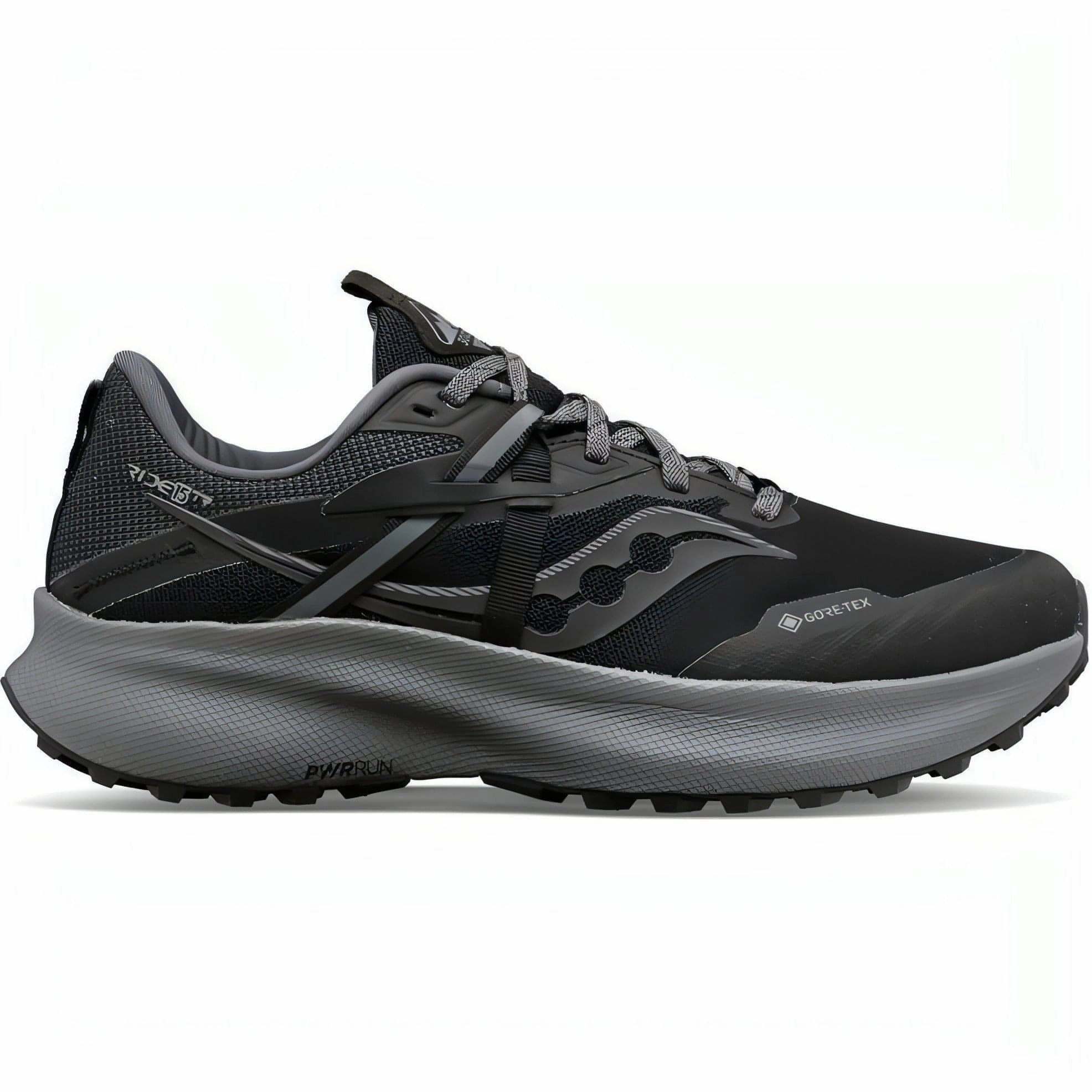 quick - drying - technology shoes running armbands Saucony Ride 15 TR GORE-TEX Womens Trail Running Shoes - Black