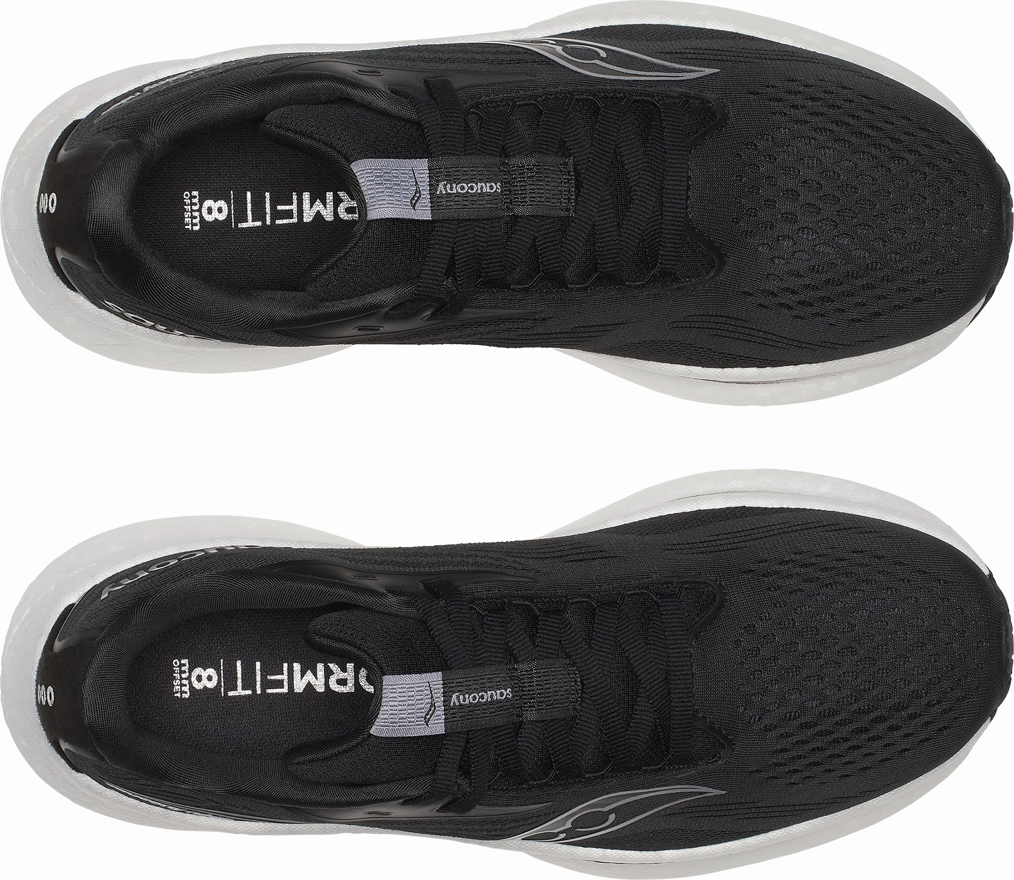 High Energy Recovery Saucony Ride 18 WIDE FIT Womens Running Shoes - Black