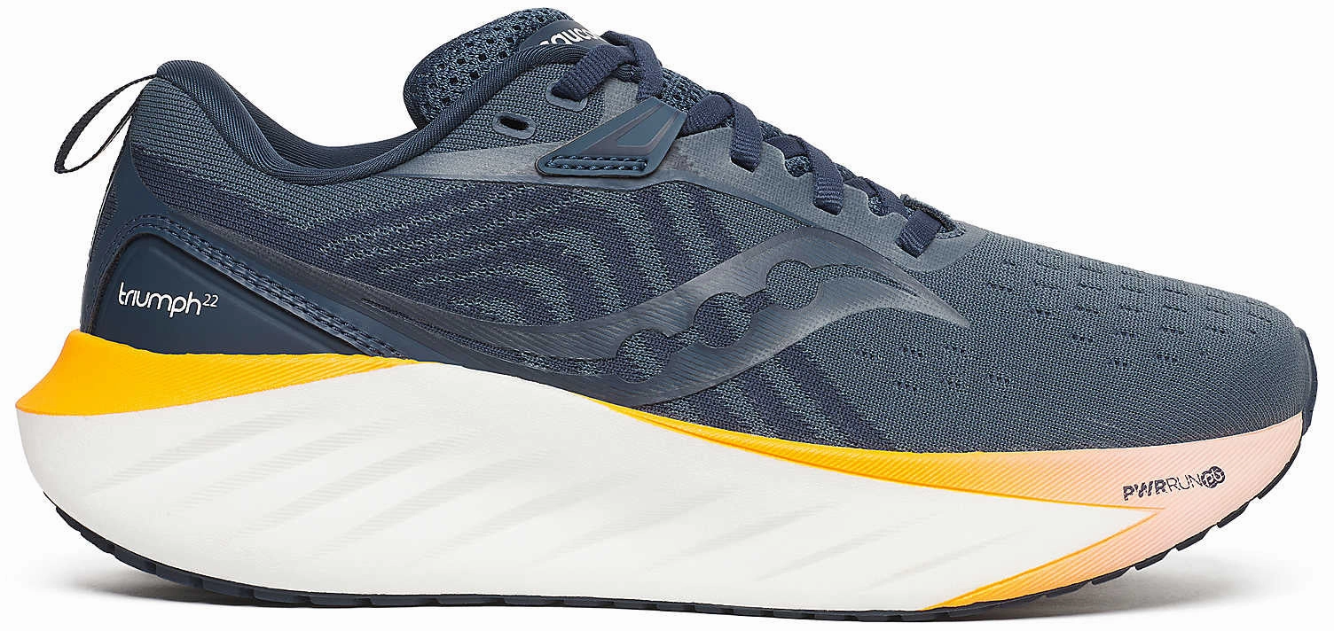 Breathable Tongue Saucony Triumph 22 Womens Running Shoes - Blue