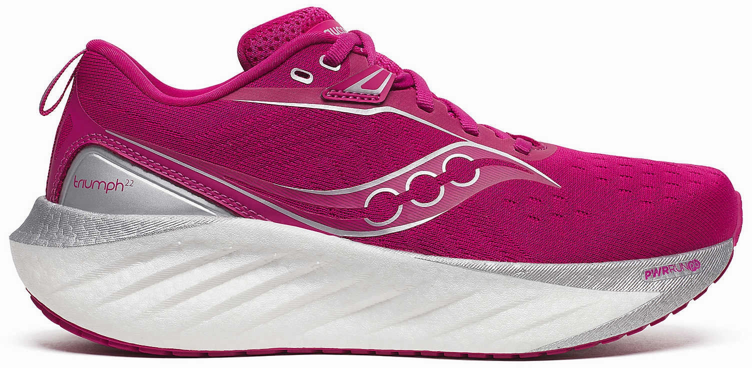multi-color Saucony Triumph 22 Womens Running Shoes - Pink