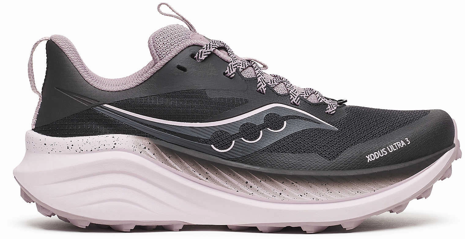Flexible Outsole Grip Saucony Xodus Ultra 3 Womens Trail Running Shoes - Black