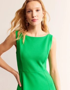 High-waisted evening piece Soft and Smooth Scarlet Ottoman Ponte Dress-Bright Green