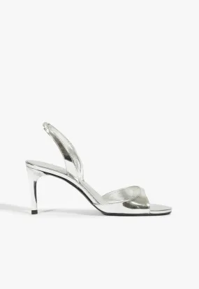 Scarlett Sling Mid Metallic Sandal Weatherproof Coating Minimalist