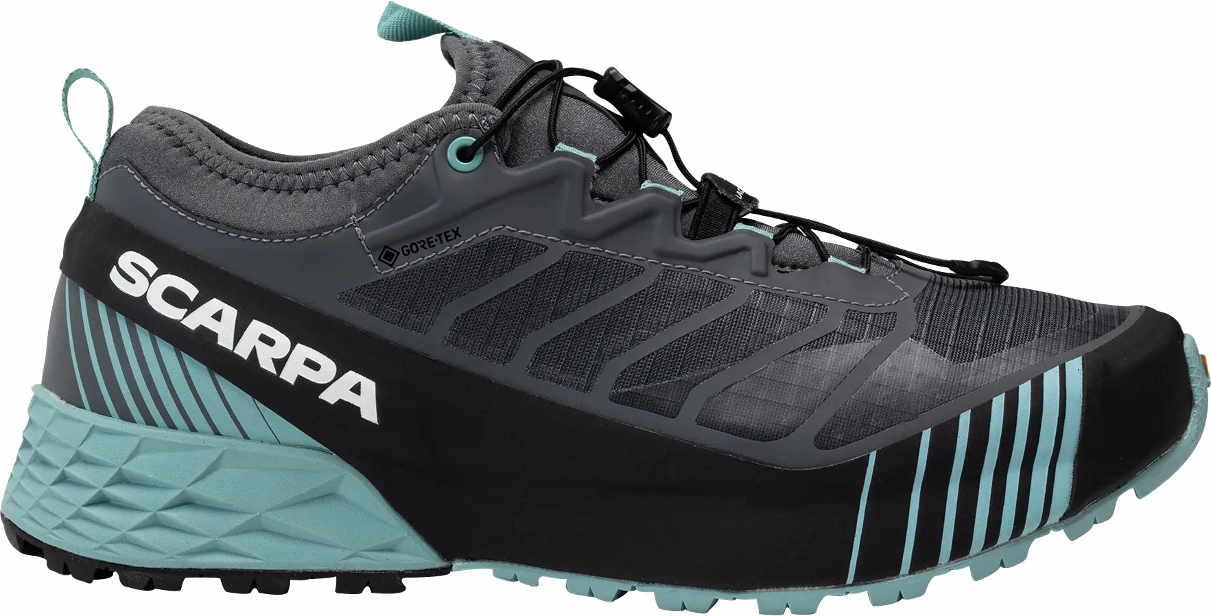 running at night shoes running in multi - lane tracks shoes Scarpa Ribelle Run GORE-TEX Womens Trail Running Shoes - Grey
