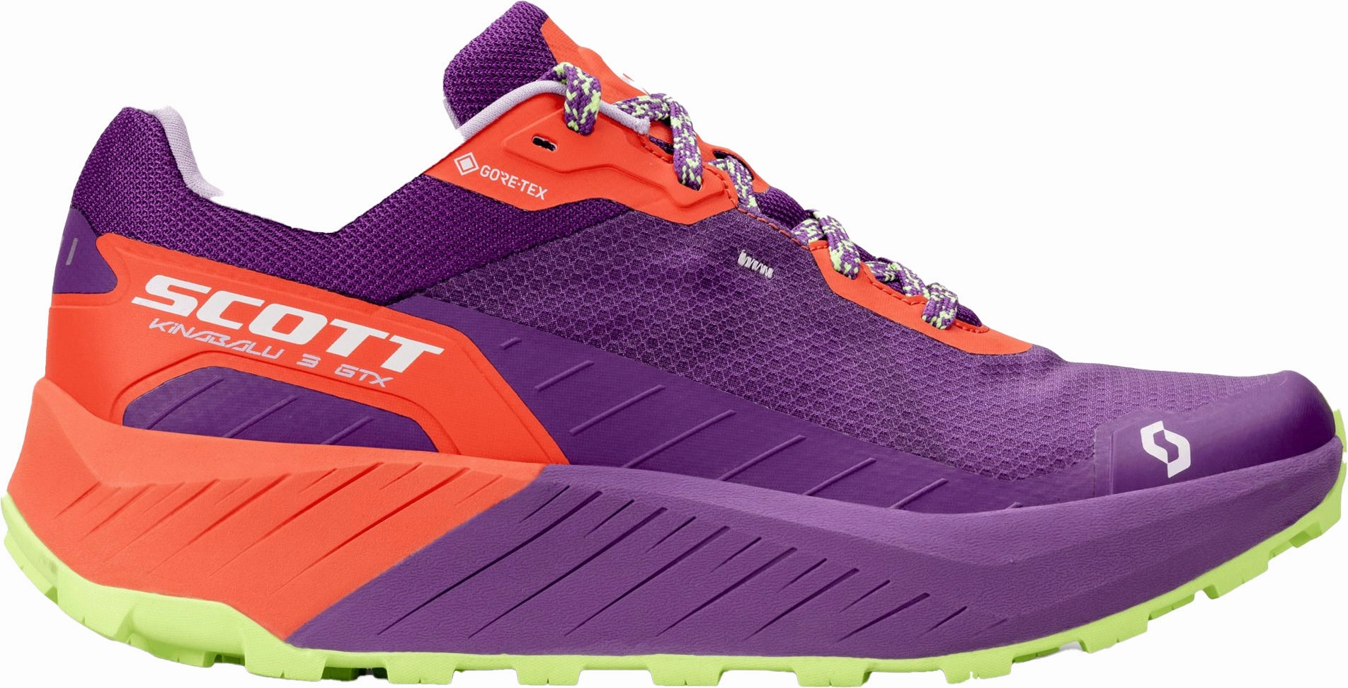 Scott Kinabalu 3 GORE-TEX Womens Trail Running Shoes - Purple Aerobic Flex Grooves Hydrophobic Lining