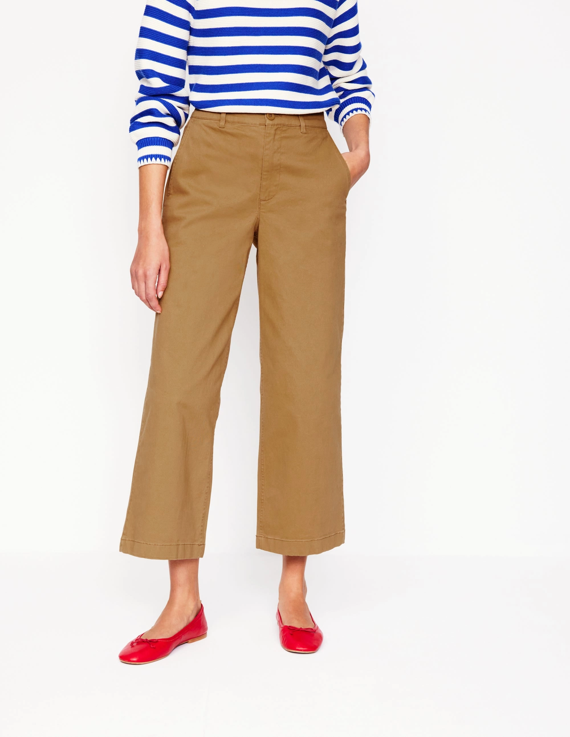 Barnsbury Crop Chino Trousers-Hazelnut Brown Active Performance Movement Ready Fit