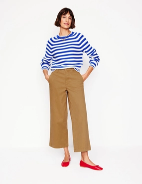 Comfy Look Barnsbury Crop Chino Trousers-Hazelnut Brown