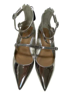 Sea Path Toe Protection Shoes Flats By Inc In Silver, Size:7