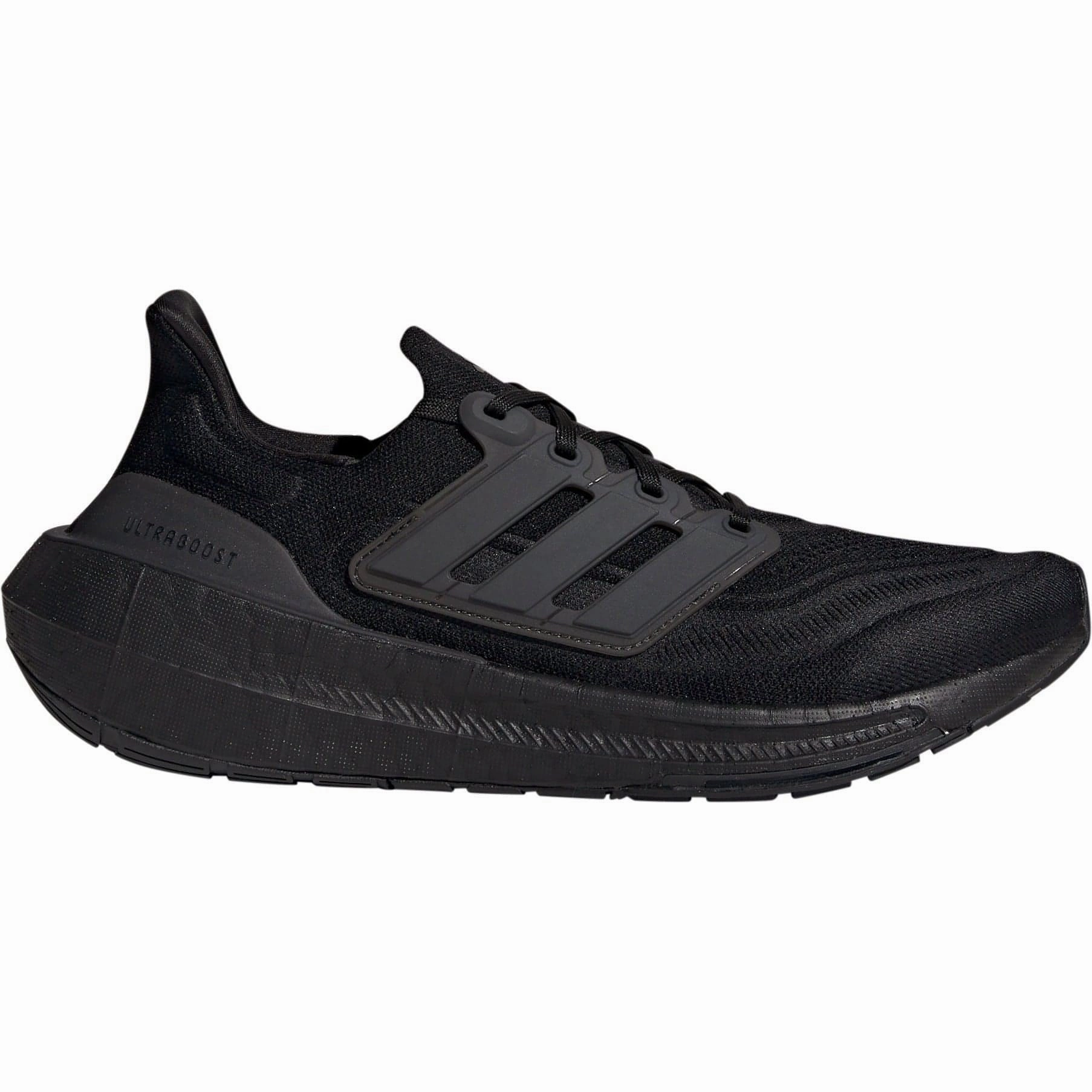 adidas Ultra Boost Light Mens Running Shoes - Black dirt path