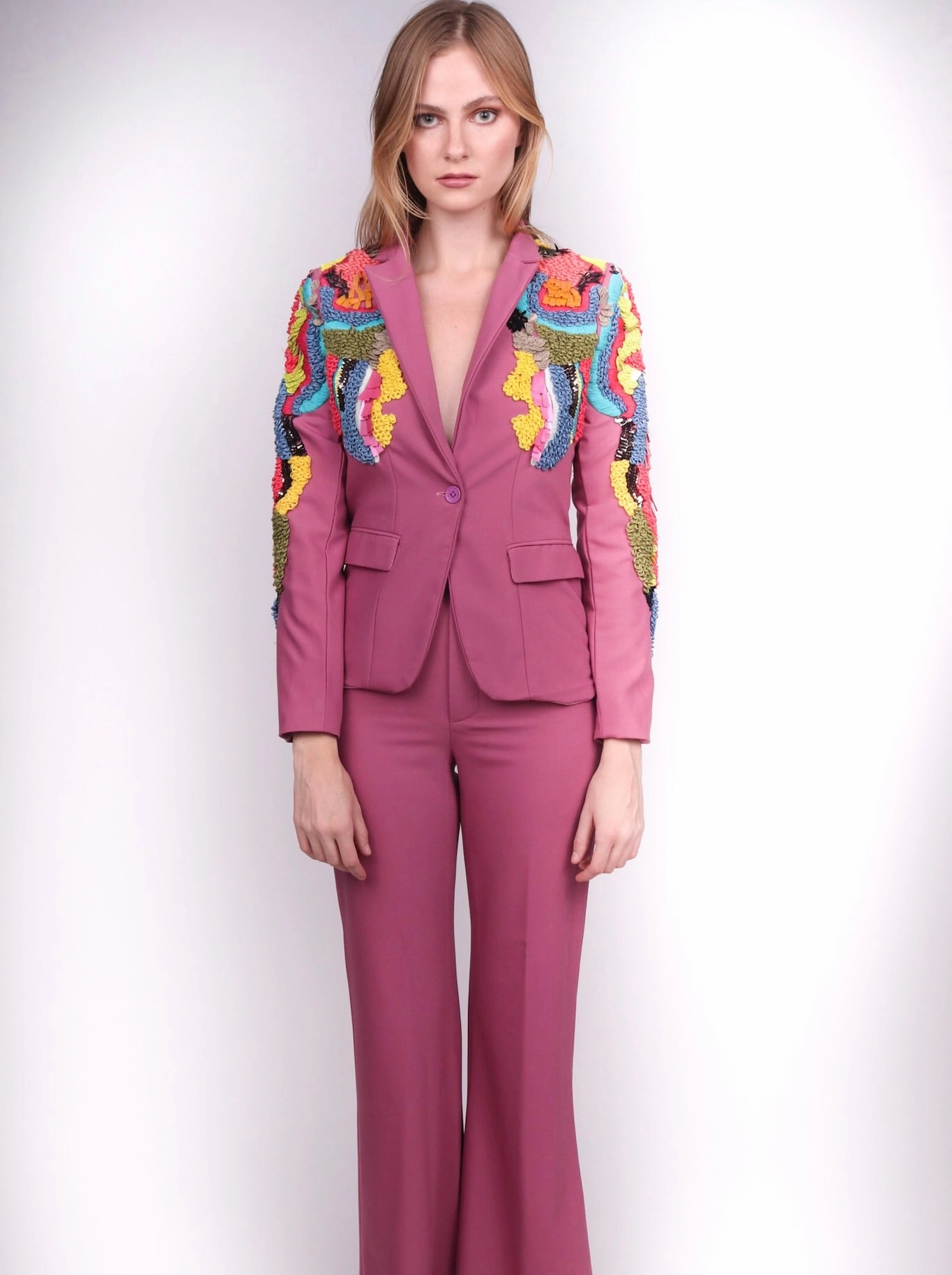 Any Old Iron Collage Suit Stylish Appearance Breathable Underarm Vents