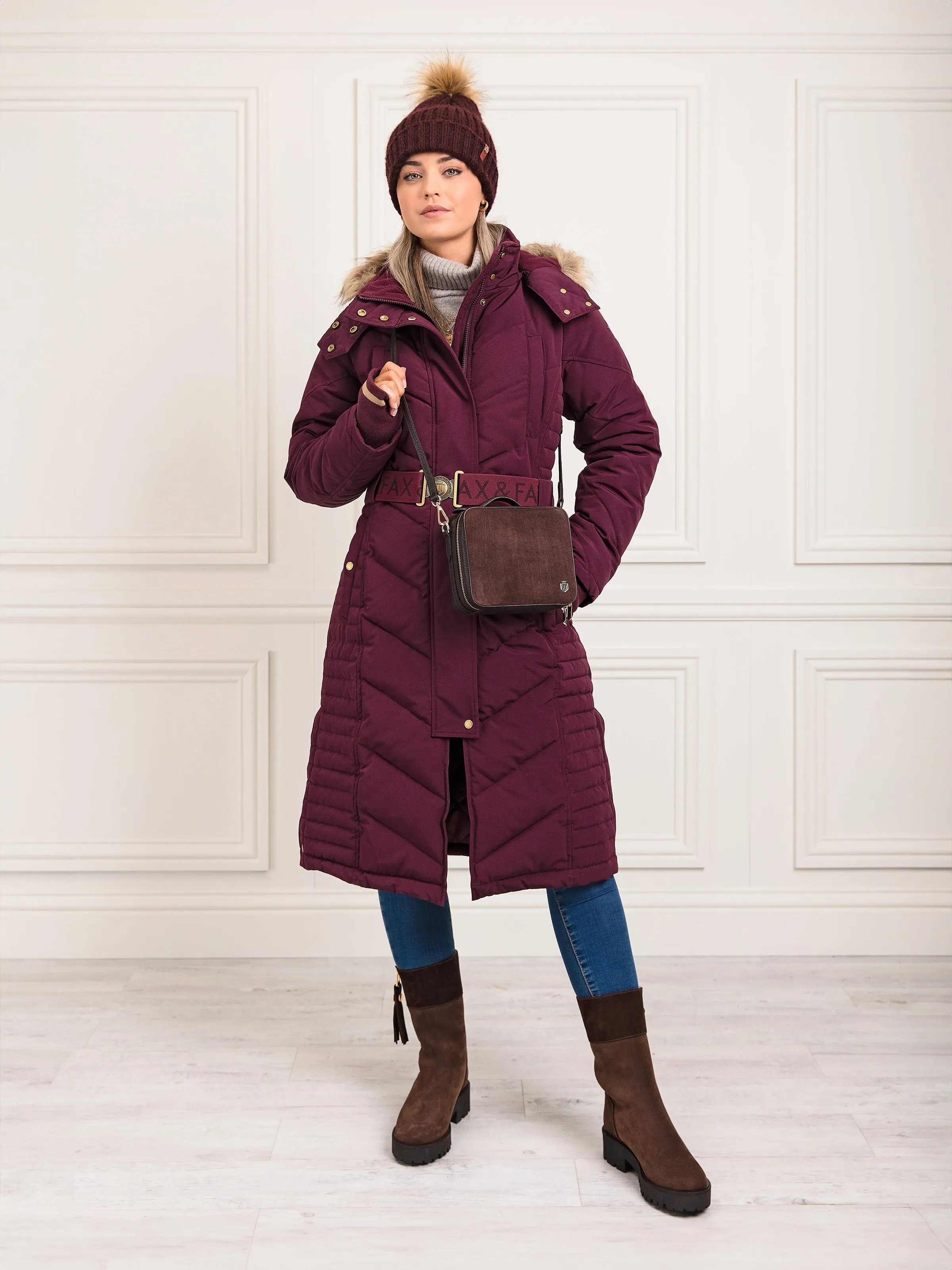 Shearling Lined Paris - Chocolate Nubuck Heat Resistant Coating