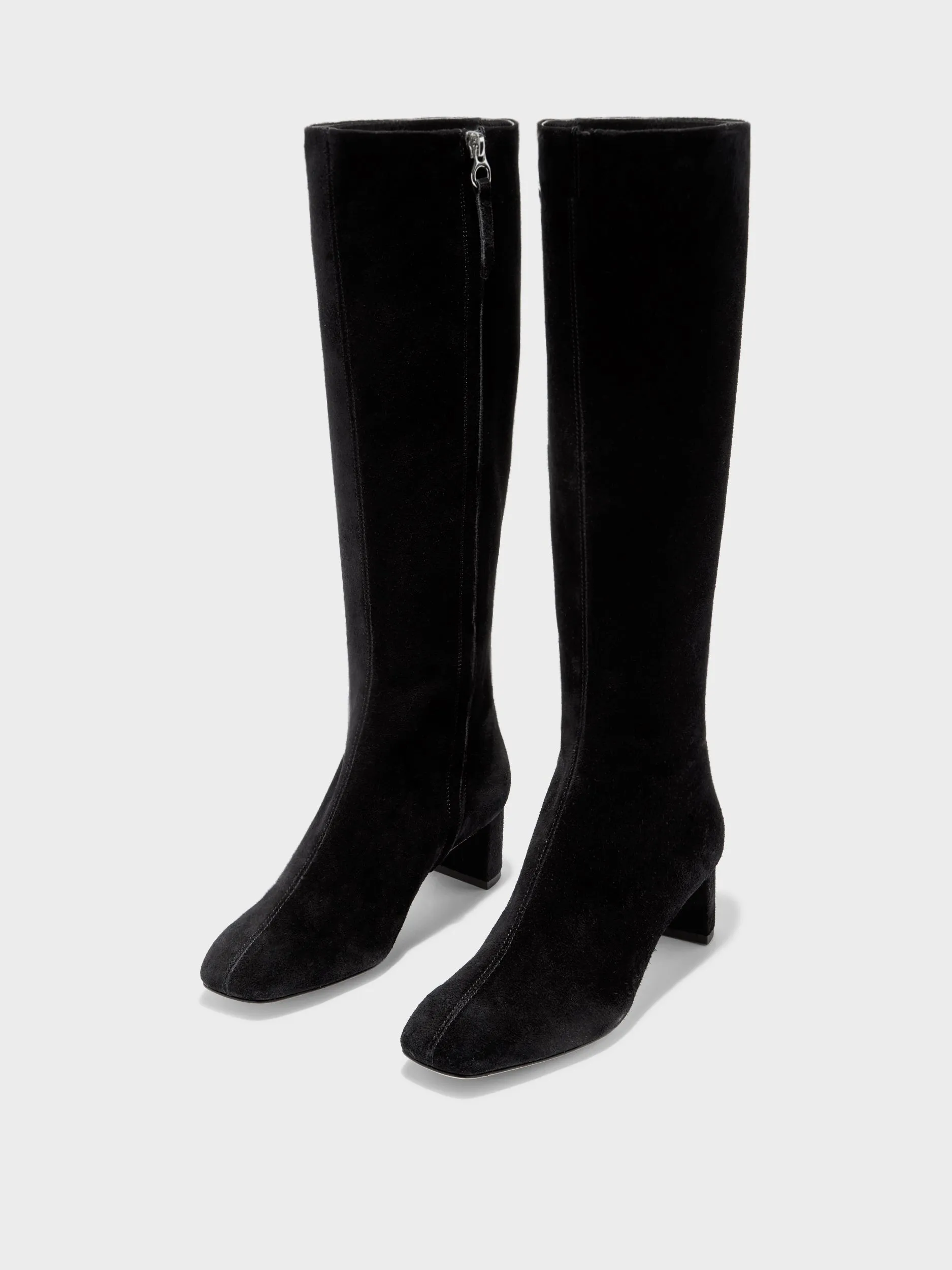 Marty Suede Knee-High Boots Wind Shield Waterproof Work Commute