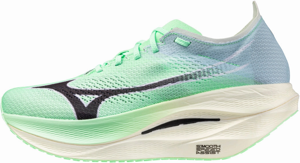 ideal - running low - profile sole Mizuno Wave Rebellion Pro 3 Running Shoes - Green