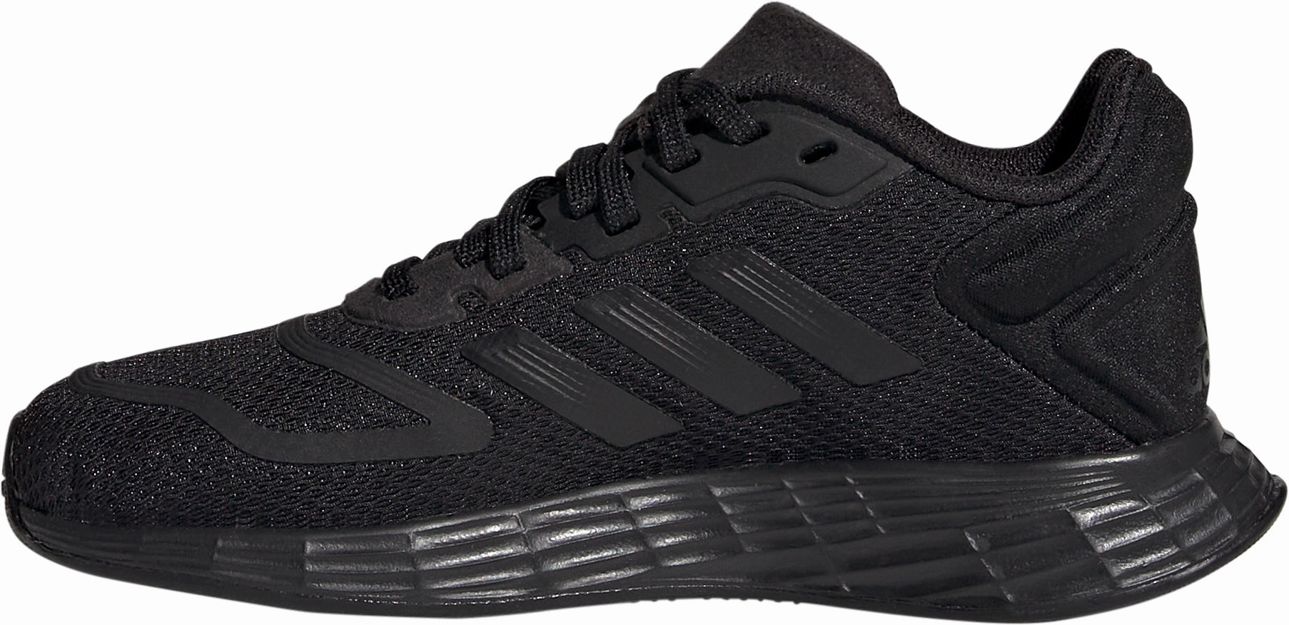 adidas Duramo 10 Junior Running Shoes - Black Asymmetric Lacing Tech