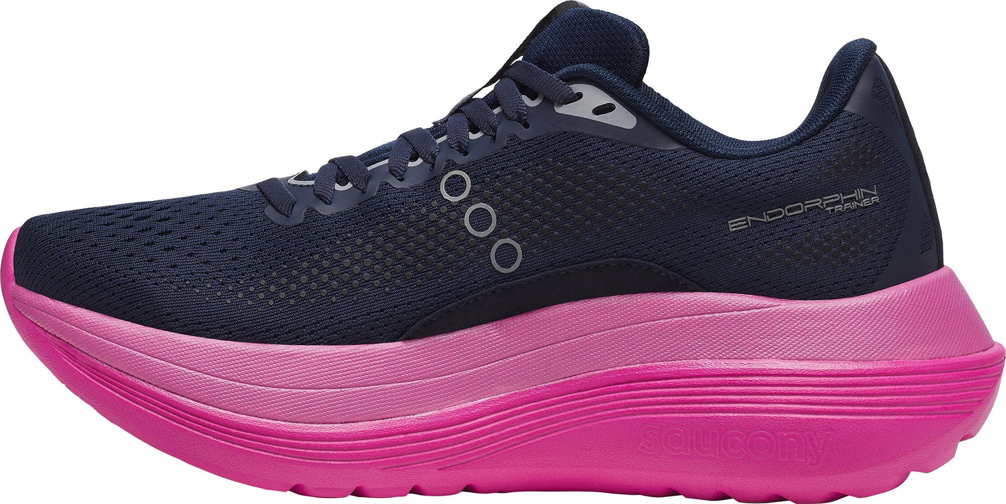 Saucony Endorphin Trainer Womens Running Shoes - Blue running in forest