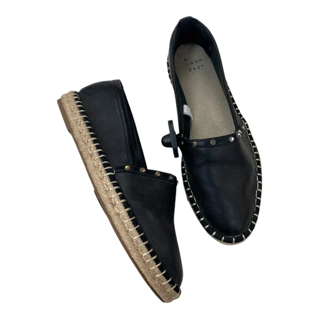 Shoes Flats By A New Day In Black, Size:6.5 Elastic laces Gift Day